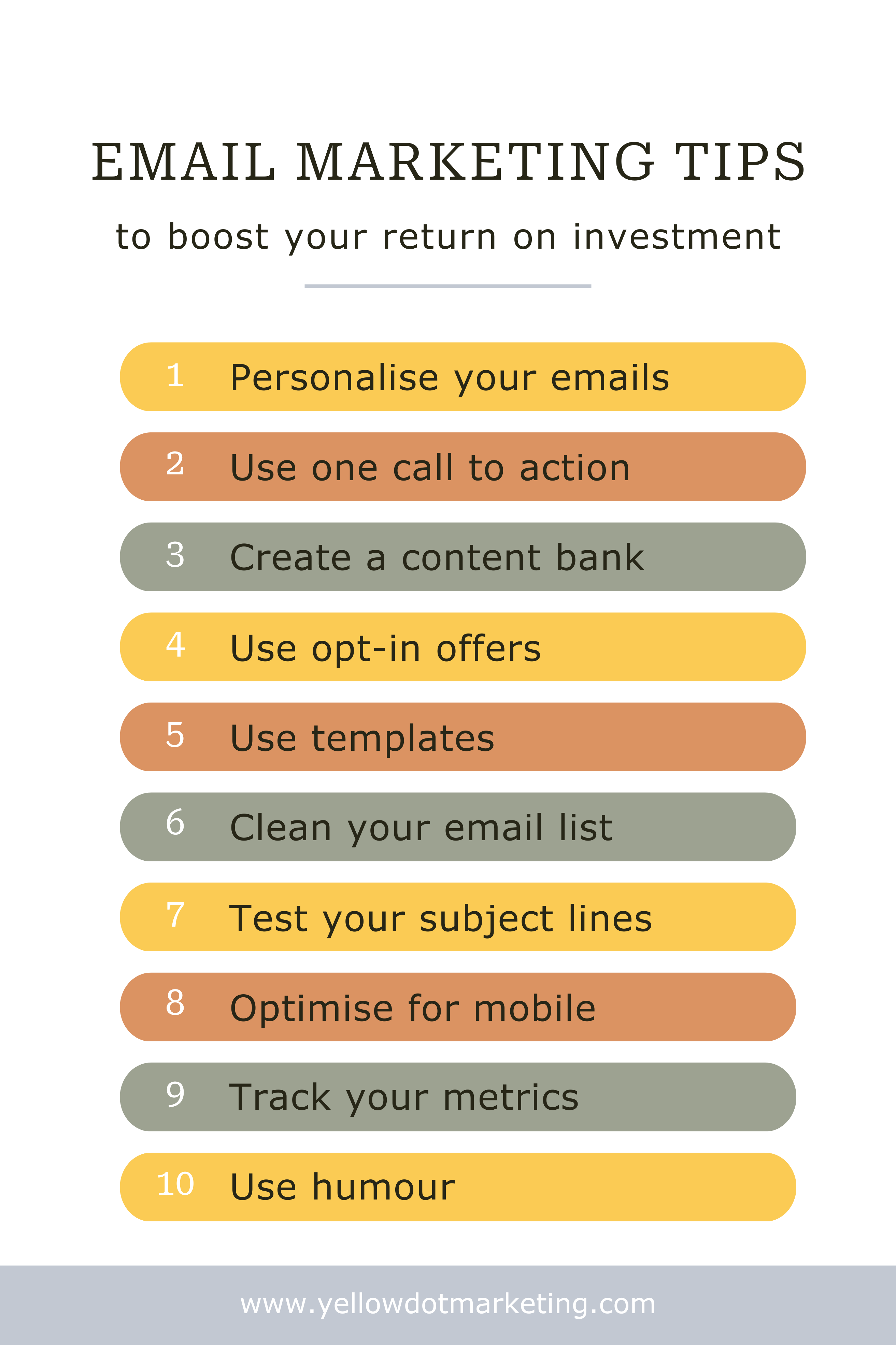 15 email marketing tips list